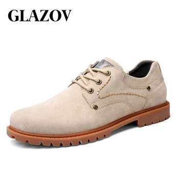 

GLAZOV New Leather Shoes Men's Flats Oxfords Shoes Fashion Design Men Causal Shoes Quality Leather Shoes For Men Sneaker Oxford
