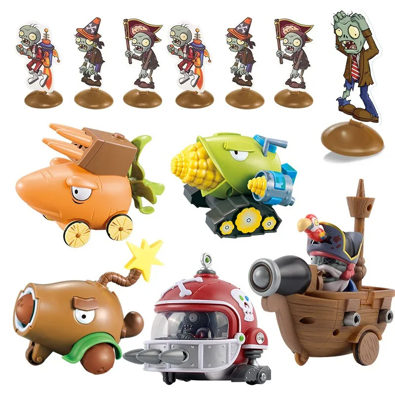 

Plants Vs. Zombies Action Figure Toy Model Pirate Ship Mecha Corn Shark Plants Around The Game Christmas Birthday Gifts For Kids
