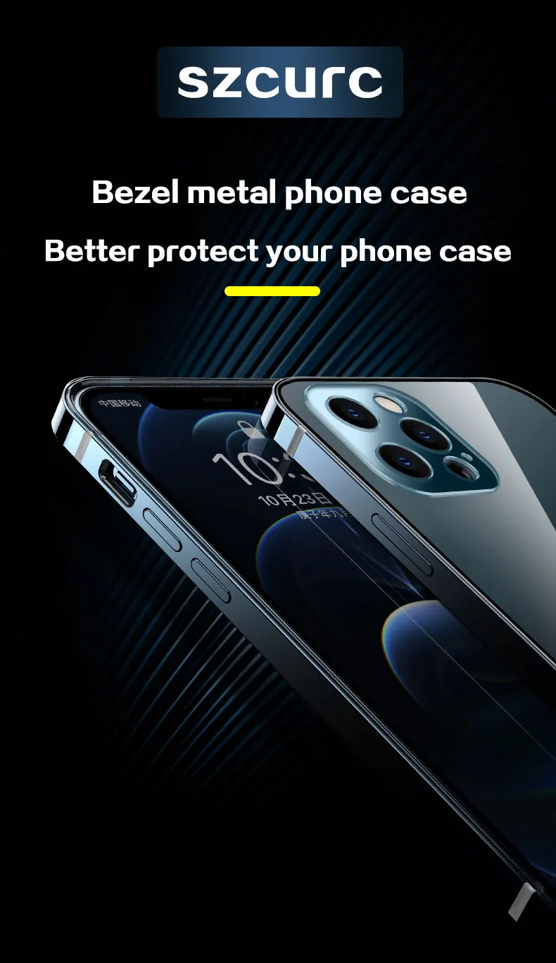 For iphone 13 Pro max phone case.iPhone12 New all-inclusive lens anti fall high-end luxury ultra-thin Stainless protective cover case for samsung z flip 3