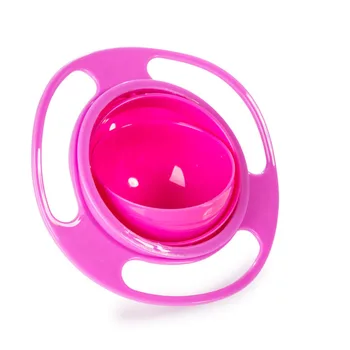 

New Gyroscope Kids Bowl Baby Feeding Toy Bowl Dishes Boy Girl Spill Proof Universal Rotate Technology Funny Gift Baby Accesories