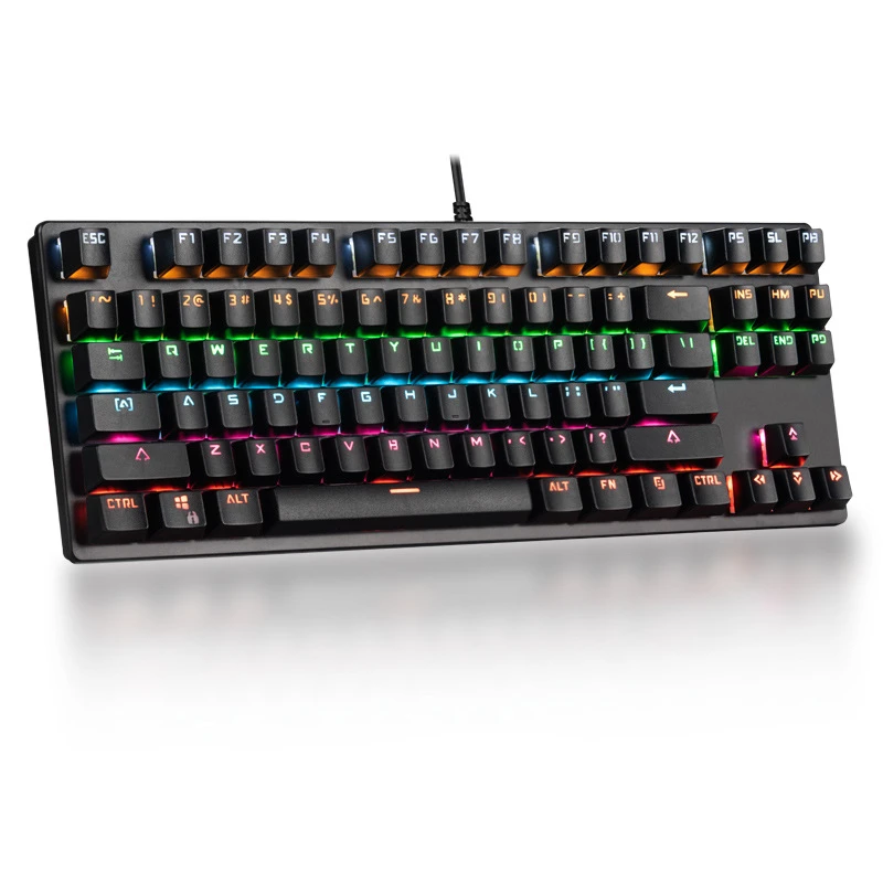 Gaming Mechanical Keyboard Game Anti Ghosting Rgb Mix Backlit Blue Switch 87key Teclado Mecanico For Game Laptop Pc Keyboards Aliexpress