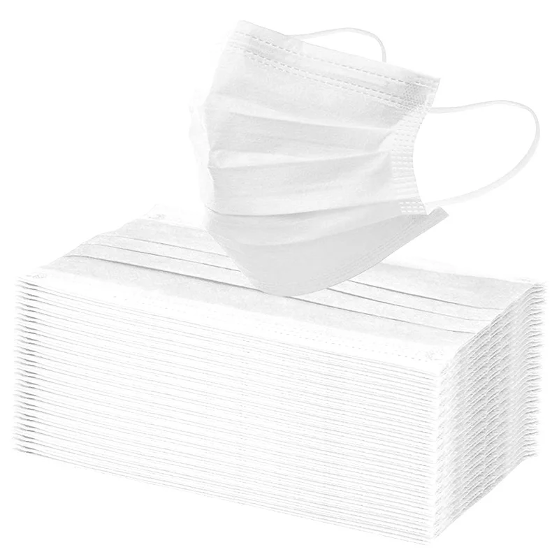 

200Pcs White Disposable Face Mask 3 Layer Mouth Face Mask