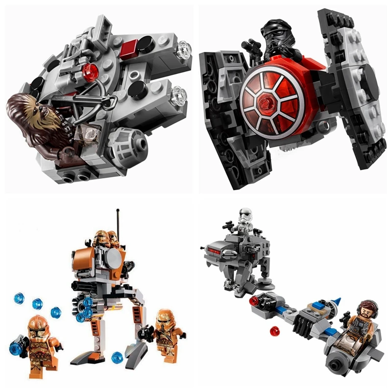 Звездные войны 10893 10894 Совместимость с lepins космический корабль Microfighters Миллениум