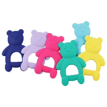 

5Pcs NEW Silicone Baby Teethers Cute Bear Shape Kids Teethers Safety Children Teething Infants Chewing Toys Newborn Dental Care