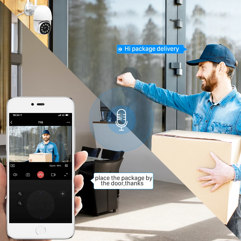 5MP 5X Zoom Mini IP Camera WiFi 3MP Tuya Smart Ai Auto Tracking Home Security Camera Outdoor Color IR Night Vision CCTV mini camera ip camera wifi camera surveillance camera wifi ip camera fish finder underwater fishing camera