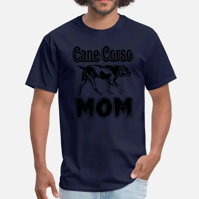 Men-Navy Blue Стиль, трость Корсо, мама, футболка для мужчин, хлопок, круглый вырез, крутая футболка для мужчин, большие размеры, S-5xl, женские футболки - Цвет: Men-Navy Blue