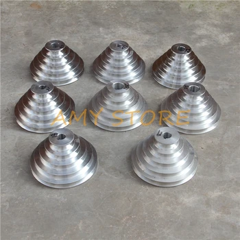 

Bench Drill 54mm to 150mm Outer Dia 14 16 18 19 20 22 24 25 28mm Bore Aluminum A Type 5 Step Pagoda Pulley Wheel for V-Belt
