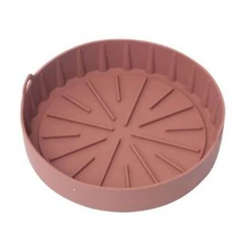

Thick Silicone Grill Pan for Air Fryer Multifunctional Air Fryer Accessories Bread Cake Barrel Pizza Pan Baking Basket A