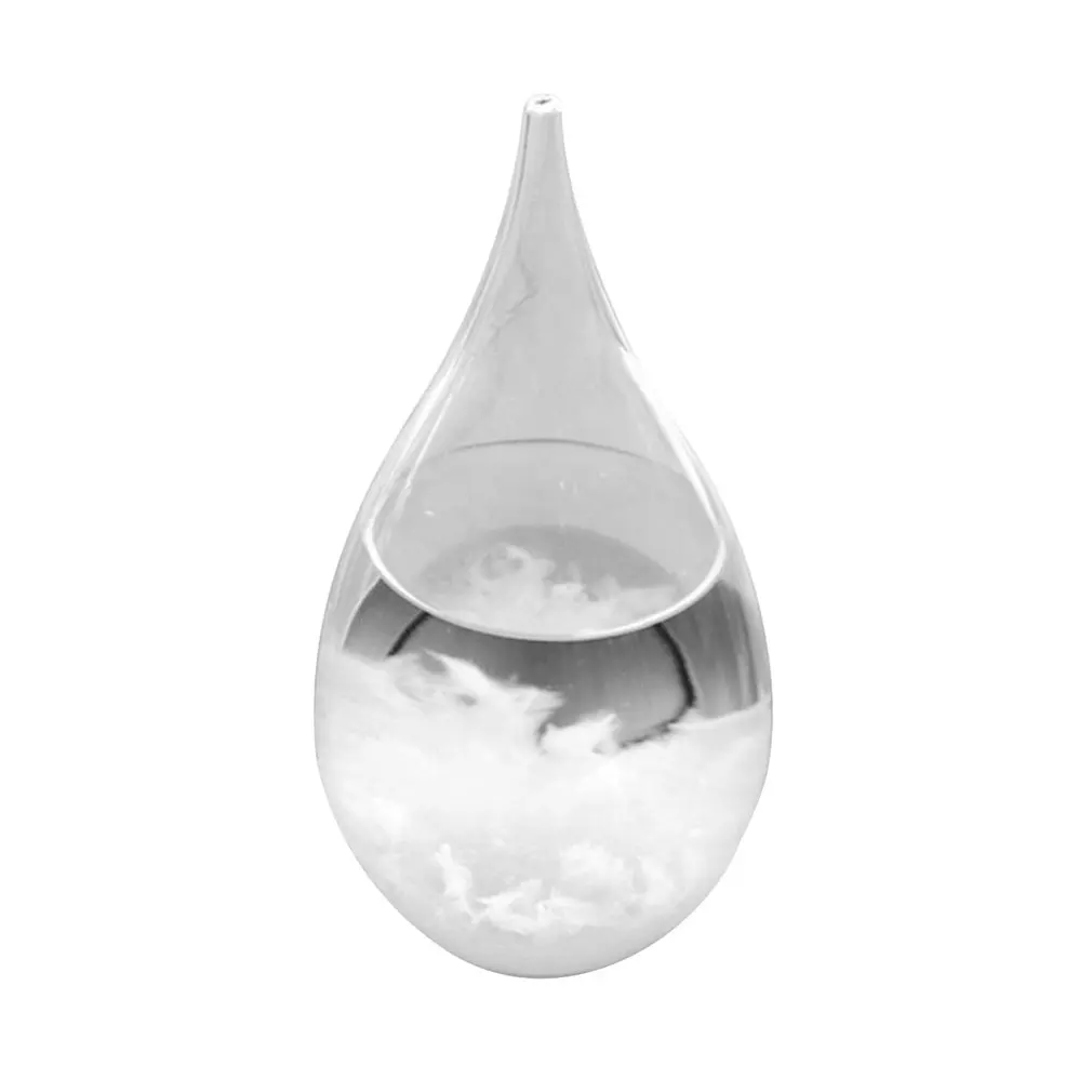 

65x115mm Transparent Droplet Storm Glass Water Drop Weather Storm Forecast Predictor Monitor Bottle Barometer Home Decor