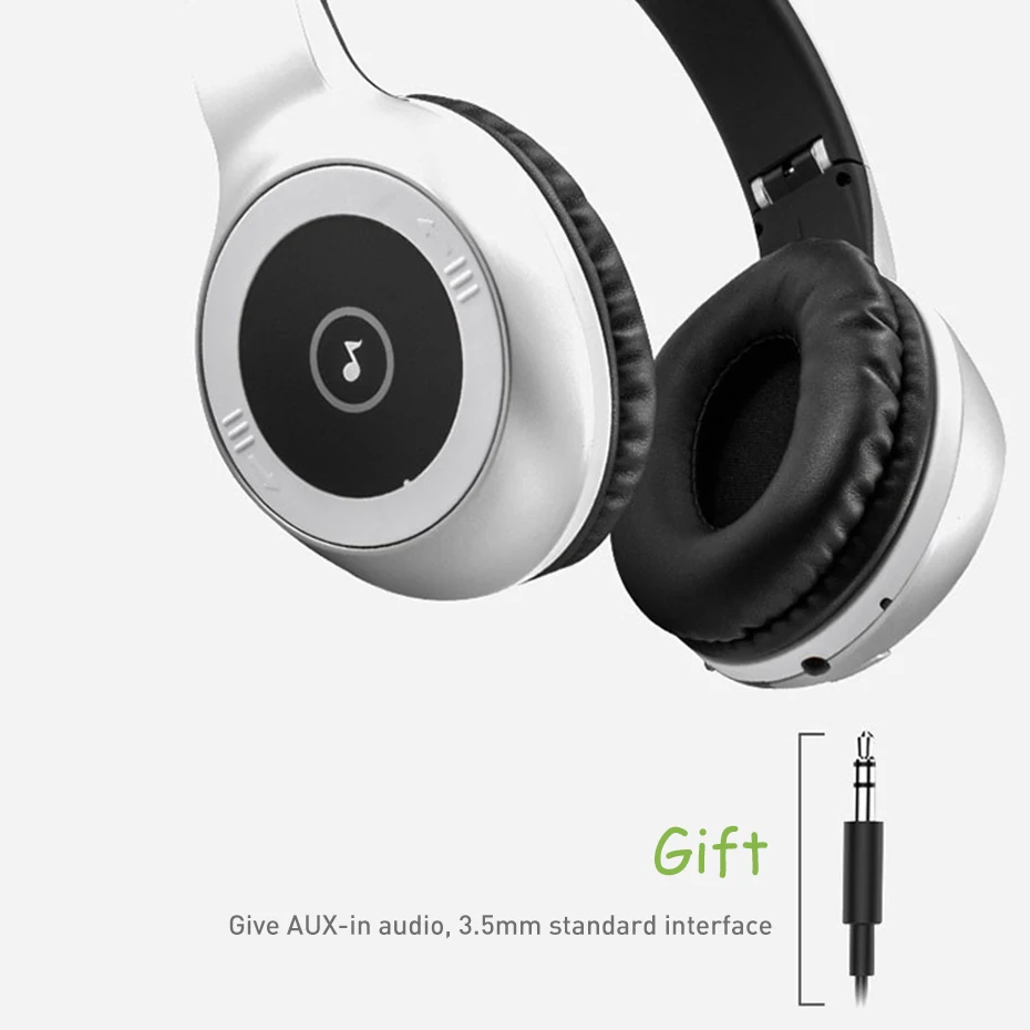 Bluetooth-наушники с картой памяти, гарнитура для спорта, Mp3 плеер, складная гарнитура, беспроводная Bluetooth 4,0, наушник