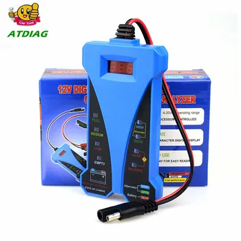 

Smart Digital Battery Tester LED Display 12V Voltmeter Alternator Analyzer for Car Motorcycle Boat Electrical Tool