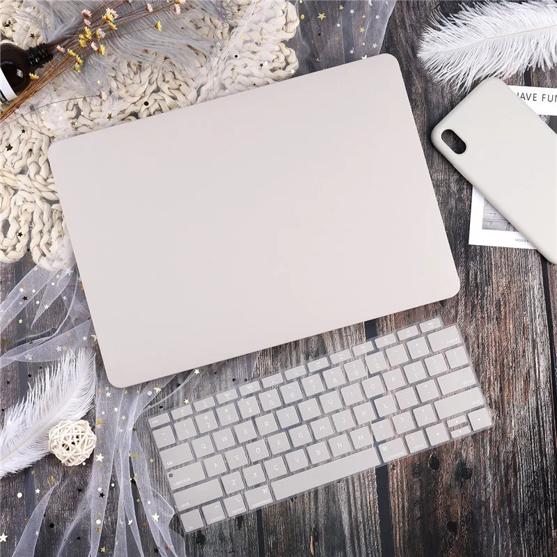 Khaki Прорезиненный матовый чехол для ноутбука Macbook Air 13 Mac Book retina Pro 13 1" Touch bar A1989 A1990+ чехол для клавиатуры - Цвет: Khaki