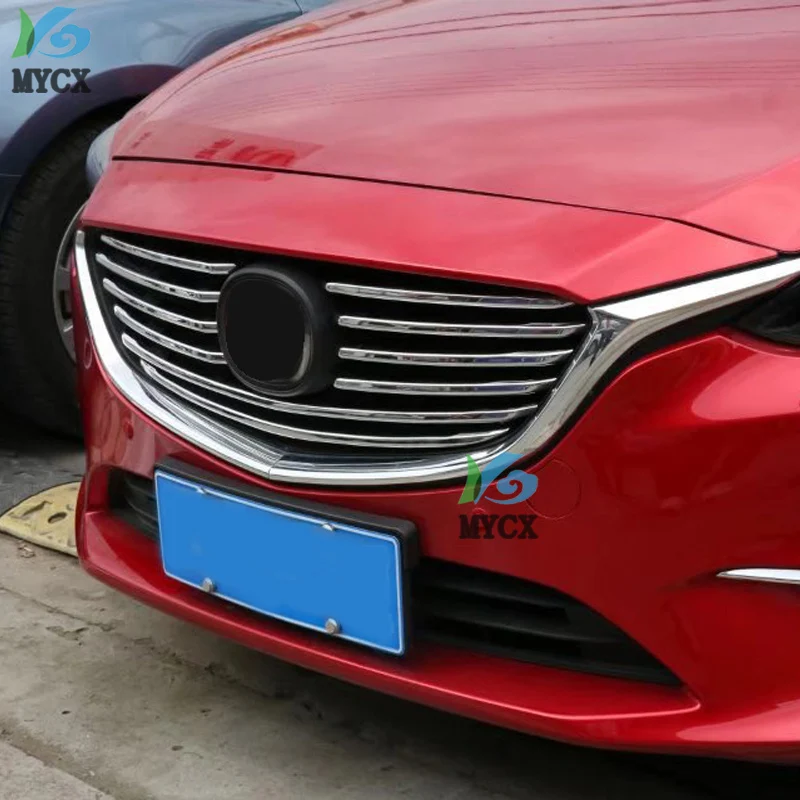 Для Mazda 6 M6 Atenza 10 шт. ABS Хром Передняя Нижняя решетка гриль рамка планки внешний хромированный Стайлинг части