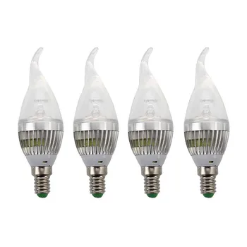 

4 X E14 Bulb Lamp Spotlight 3 White LEDs 10000K 85-265V