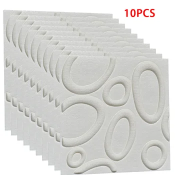 

3D Nordic Wall Stickers Background Pack Anti-collision Self-adhesive Wall Paste Simple Decorative Wallpaper Home Room Decor