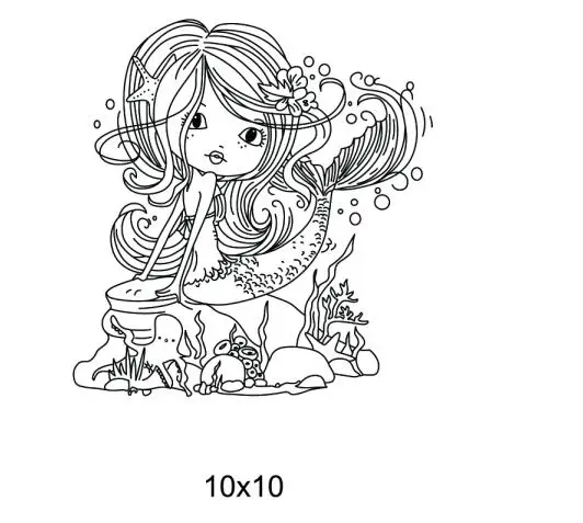 

Mermaid on Stone transparent Clear Silicone Stamp/Seal for DIY scrapbooking/photo album Decorative clear stamp sheets B0183