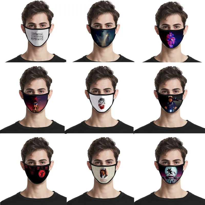 

Stranger Things Face Mask Cosplay Costume Unisex Halloween Accessories Cotton Masks Props