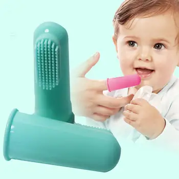 

Silicone Baby Finger Toothbrushes Infant Training Teeth Brushes Soft Baby Toothbrushes Oral Clean Massage For Oral Care