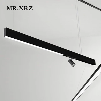 

MR.XRZ LED Pendant Magnet Track Lights DC 24V 8W 10W 14W 28W led Lamps Magnetic Rail Ceiling System For Indoor Track Lighting