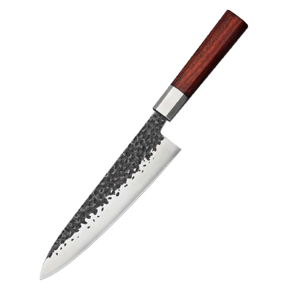 SHUOOGE 8 дюймов ручной работы нож шеф-повара японский Kiritsuke кухонные ножи из нержавеющей стали инструменты для нарезки древесины ручные кухонные инструменты