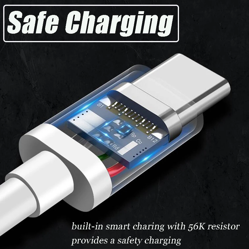 Кабель USB Type C для быстрой зарядки 30 см 1 м 2 м|Кабели мобильных телефонов| |