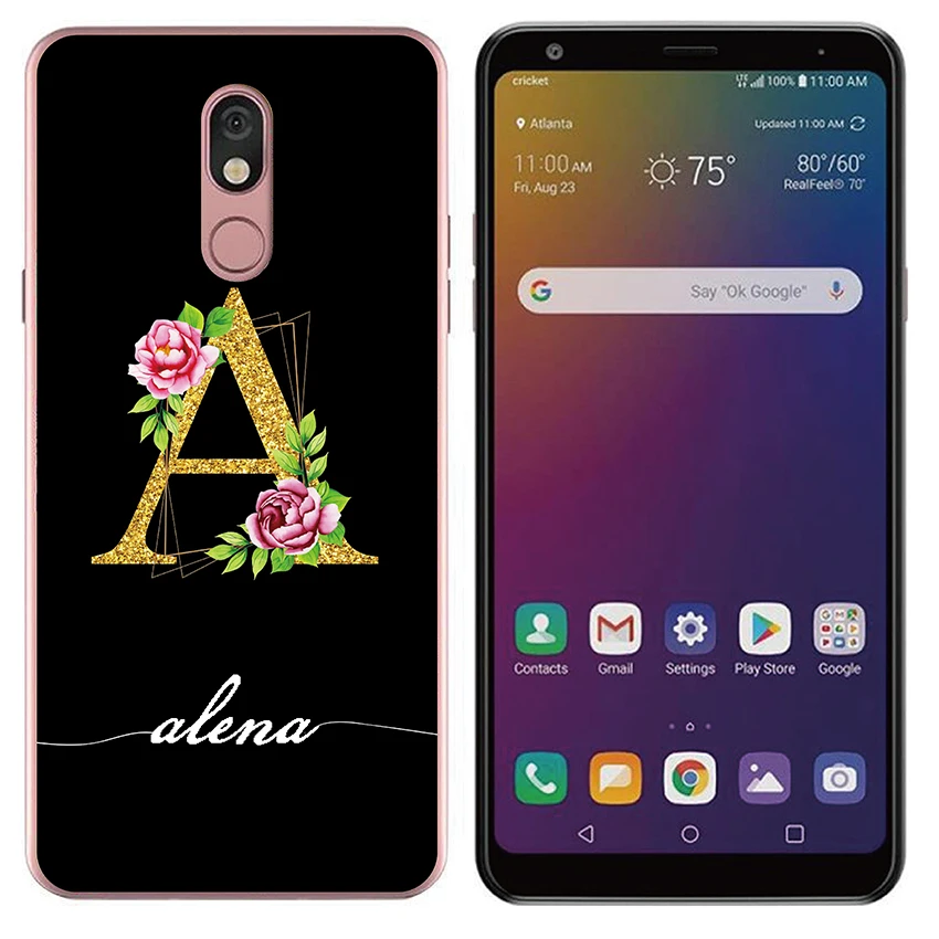 For LG Stylo 6 5 4 G8 G8s G8X V60 ThinQ V50 K20 K30 2019 K50s K40s K41s K51s K61 Velvet soft DIY Custom Name floral phone Cases | Мобильные
