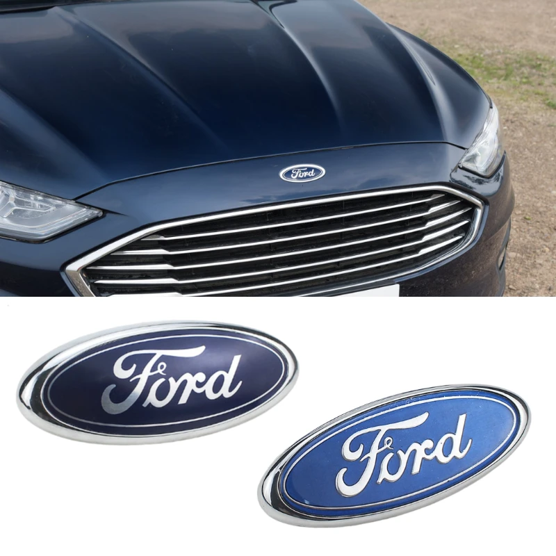 14.5X6.5CM Auto Front Rear Badge for Ford Emblem Focus 2 3 Ranger Mustang Kuga Mondeo Fiesta Explorer Galaxy Transit Accessories