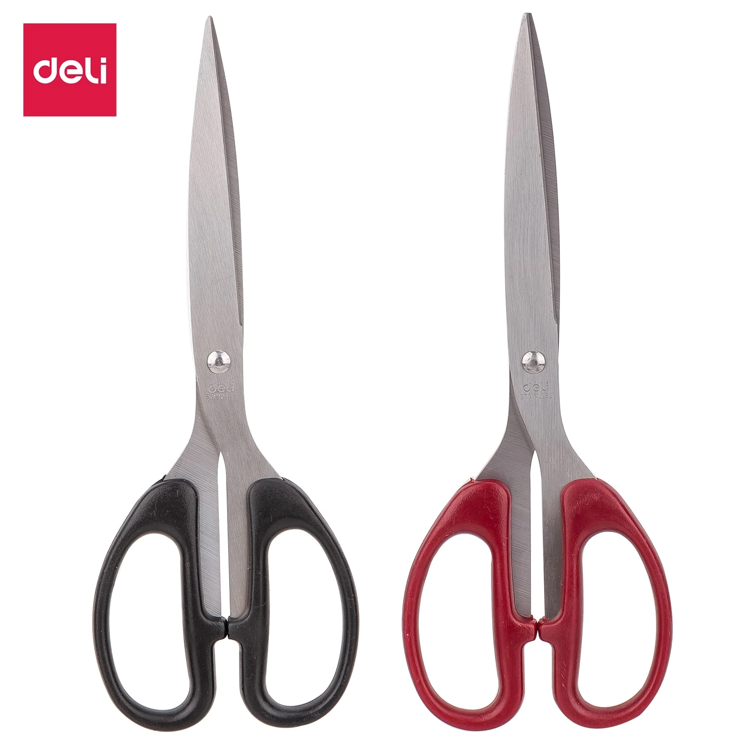 10PCS/LOT Deli 0603 Office Scissors 170mm(6.7) stainless scissors retail  packing Good looking desk scissors - AliExpress