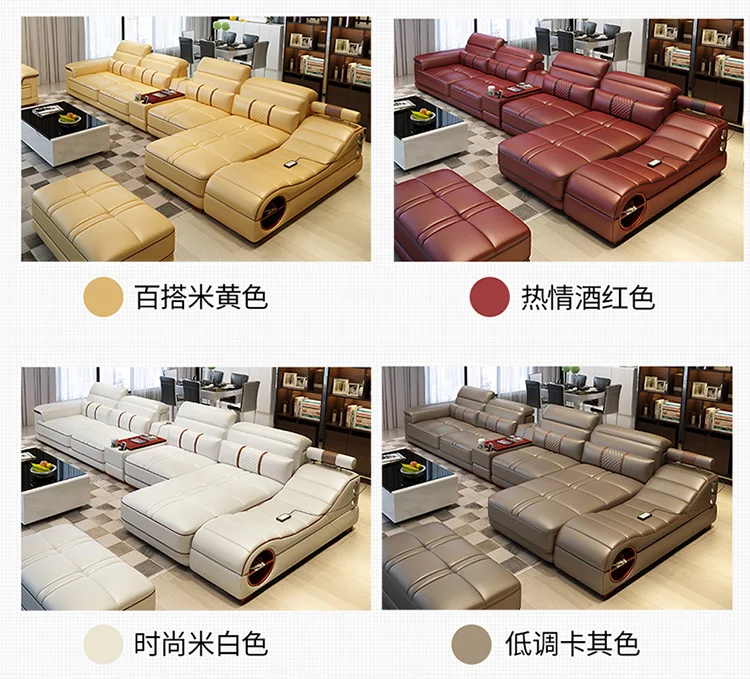 Высококачественный диван для гостиной, высококачественный мягкий массажный диван из натуральной кожи