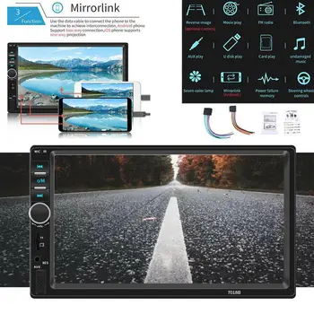 

Factory Supply 2 Din Car Radio Bluetooth 7" Touch Screen MP5 Stereo Player Support Camera Stereo SD View Audio USB FM Rear L7O5