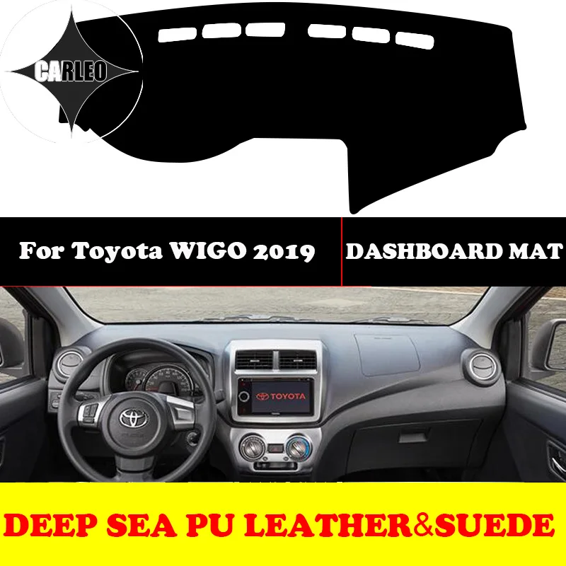 custom-for-toyota-wigo-2019-dashboard-avoid-light-pad-instrument-platform-pu-leather-suede-insulation-mat