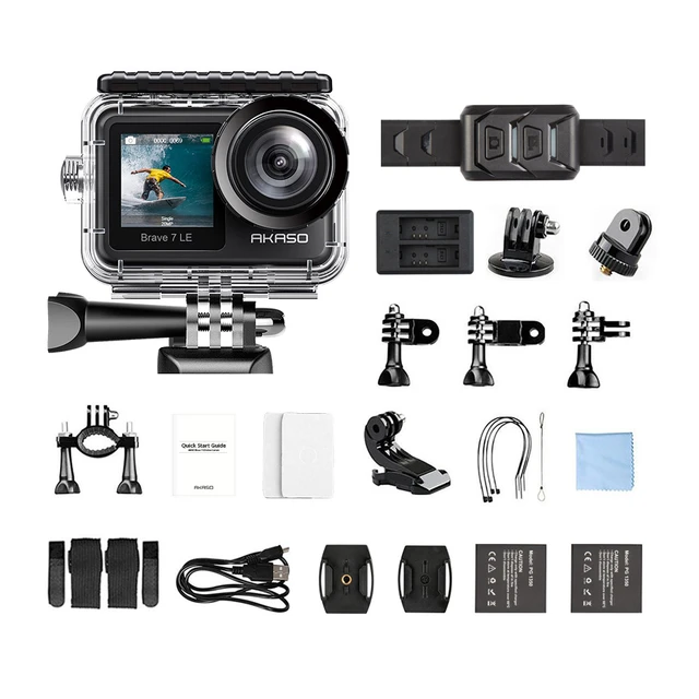 Akaso Wifi Brave 7 Le Action Camera 4k30fps 20mp Sport Camera Touch Screen  Vlog Camera Eis 2.0 Remote Control Waterproof Cam - Sports & Action Video  Cameras - AliExpress