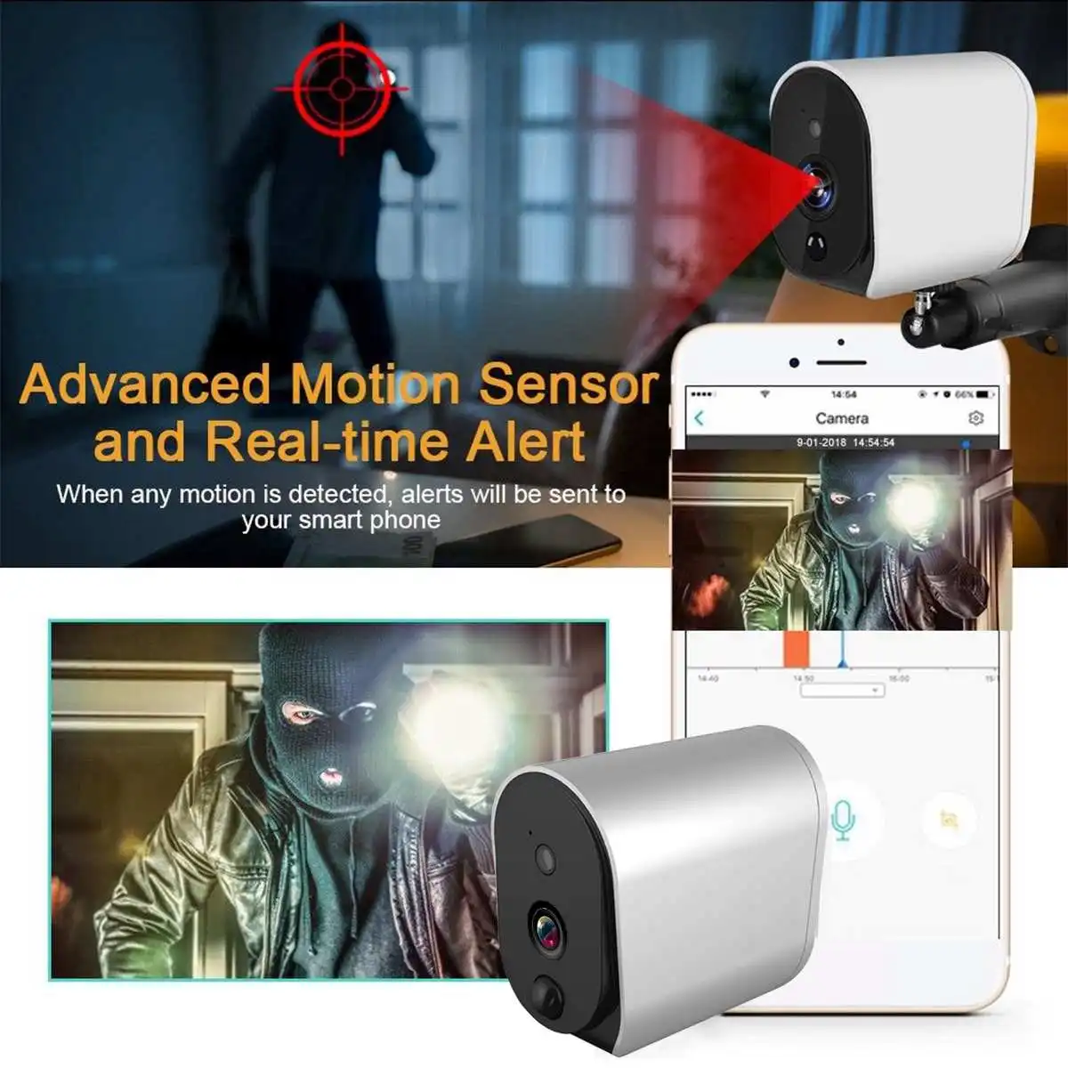 1080P WiFi камера с питанием от аккумулятора 2.0MP HD наружная беспроводная ip-камера безопасности наблюдения непогодная ПИР запись по тревоге аудио