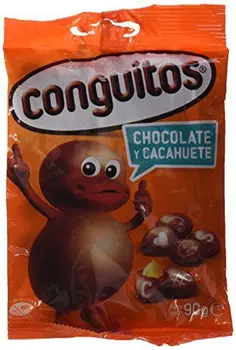 

Conguitos - Ragea de cacahuete recubierto de chocolate, 90 g - [Pack de 12]