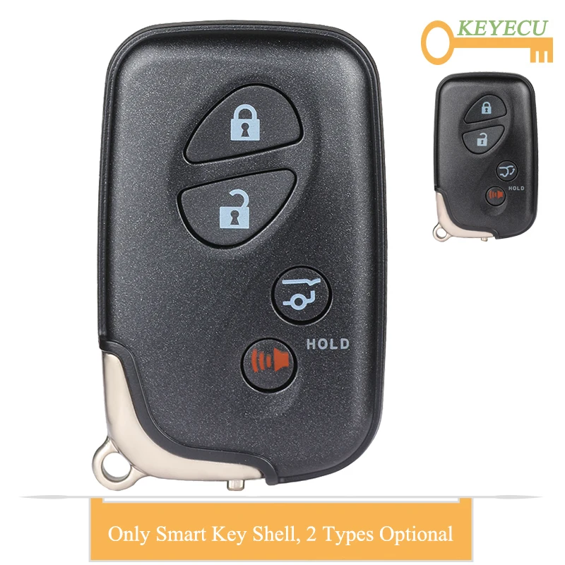 KEYECU умный чехол для Lexus GX460 RX350 RX450h RX450 LX570 CT200h FOB 4 кнопки SUV/ MPV Багажник HYQ14ACX|Ключ от