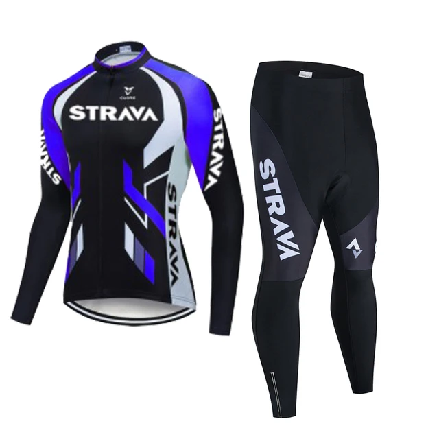 STRAVA 2021 Spring Autumn long sleeve set bicicleta maillot ciclismo kit  MTB bike cycling clothing Roupa de ciclismo masculino|Cycling Sets| -  AliExpress
