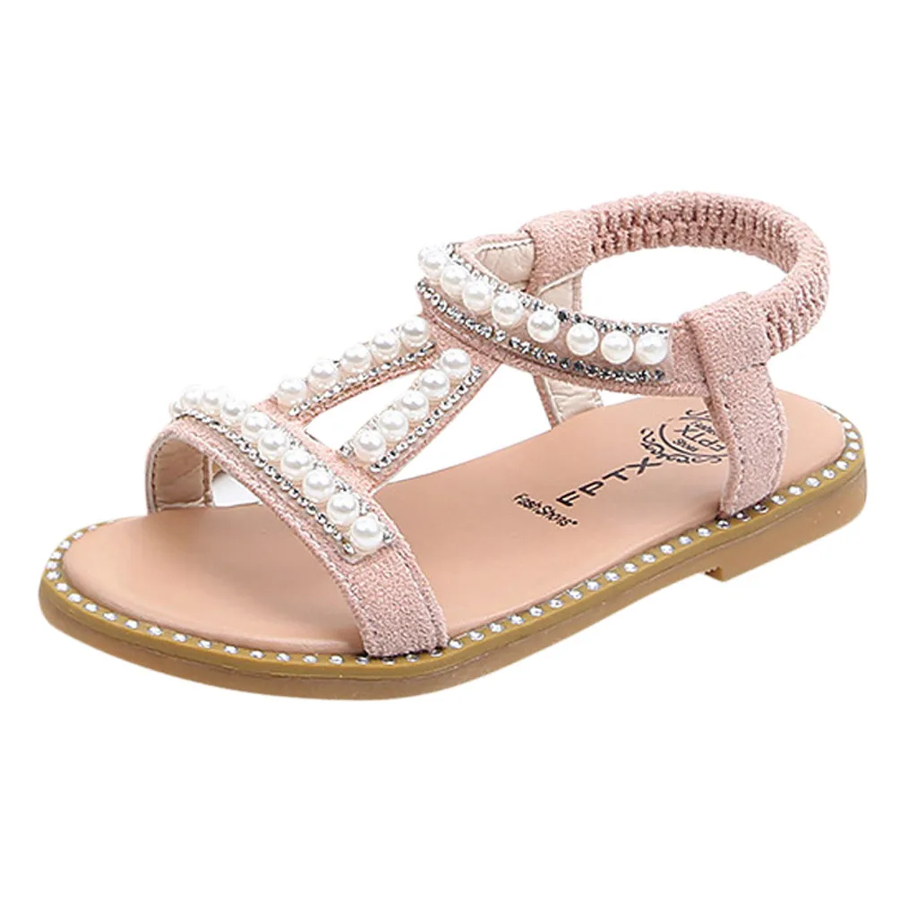 best children's shoes TELOTUNY sandals Toddler Infant Kids Baby Girls Pearl Crystal Single Princess Shoes Summer Sandals children sandals girls Jun6 children's sandals