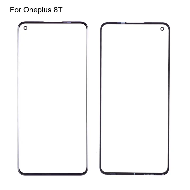 

2 шт. для Oneplus 8 T переднее ЖК-стекло объектива сенсорный экран для One plus 8 T KB2000 Сенсорная панель внешнее стекло экрана без гибкости