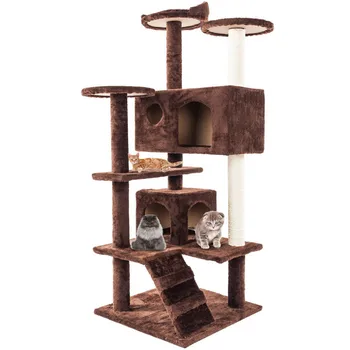

Sisal Scratch Posts for Cat Jumping Toy Luxury Pet Cat Tree House Condo Furniture Jumping Toy with Ladder Cat Climb Tree Tower