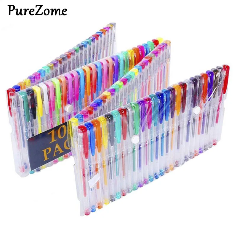 

100 Colors Gel Pen Set Plus Perfect For Adult Coloring Books Drawing And Writing Art Markers