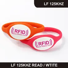WB12 силиконовый браслет RFID/браслет с биркой, RFID браслет рчид браслет с 125 кГц чтение или Wrtier чип