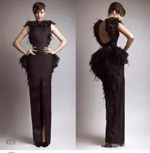 Robe De bal noire fourreau longue en Satin, Sexy, dos nu, fente latérale, Robe De soirée 