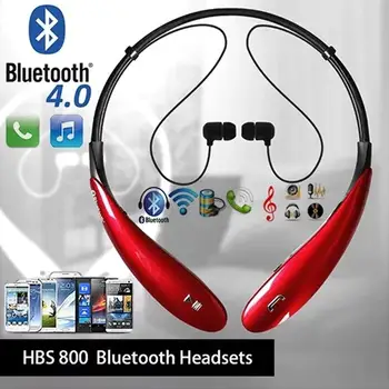 

New HBS-800 Wireless Stereo Support Bluetooth 4.0 Neckband Style Headset Sport Headphones Earphone