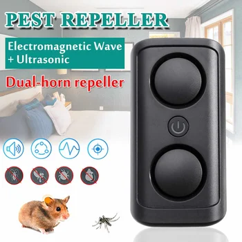 

Meigar 110-230V Powerful Dual Horn Ultrasonic Insect Repellent Device Multi-functional Electromagnetic Wave Pest Animal Repeller