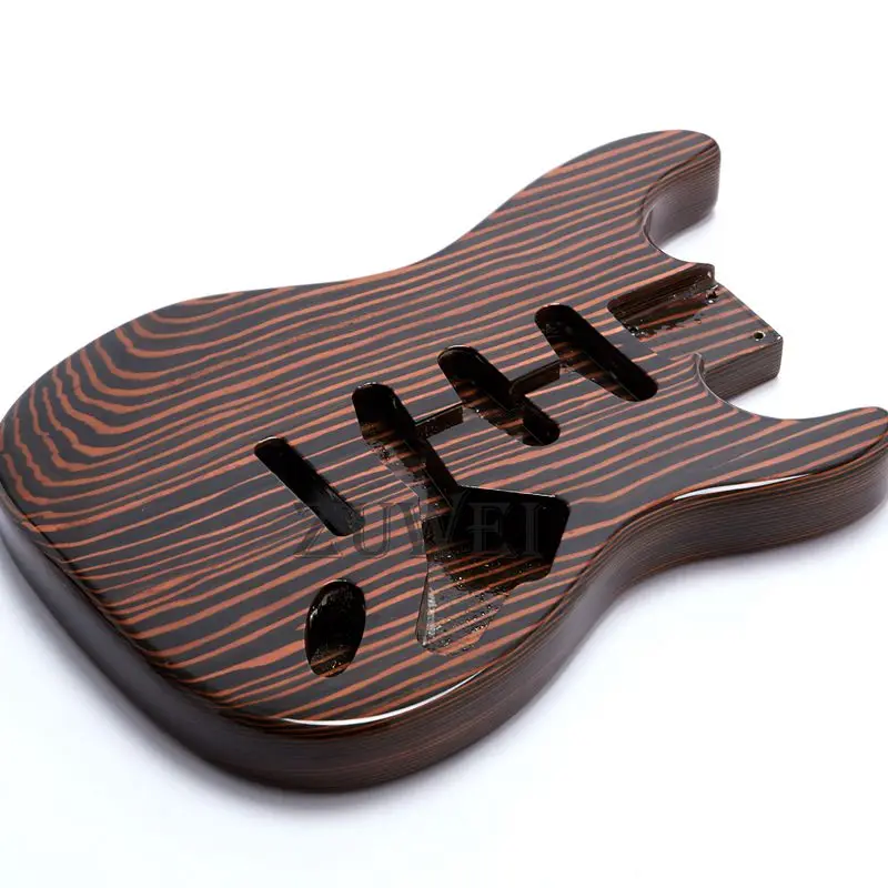 High Quality One piece of ST Guitar Body 3S Routing Gloss Finish Nature Color