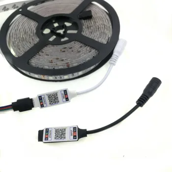 

Mini RGB Bluetooth Controller DC 5V 12V 24V Mini Music Bluetooth Controller Light Strip Controller For RGB RGBW LED Strip