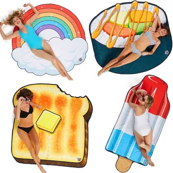 

Beach Towel Printed Outdoor Portable High Quality Microfibre Sports Round Blanket Personalized Towels Toalla Playa Towel EA50Y