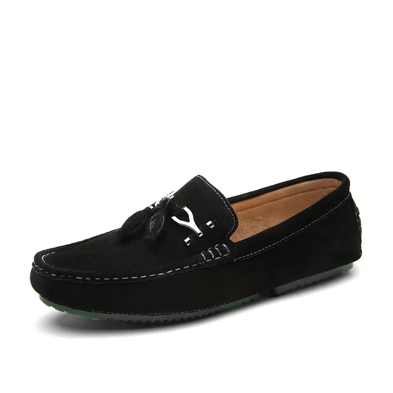 

2017 New Style Summer Moccosins Men's England Genuine Leather Dull Polish Slip-on Loafers Korean-style Fashion Casual Shoes