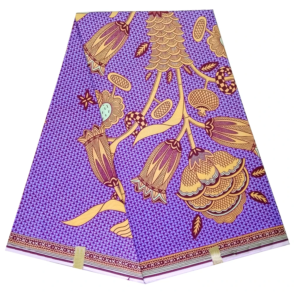 Новейший дизайн хлопчатобумажная африканская ткань настоящий надежный нидерландский воск Африканский Воск для печати ткань 6 двор