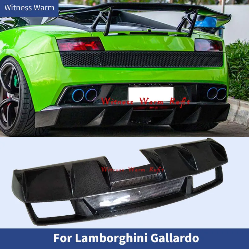 Углеродное волокно задний бампер диффузор спойлер для губ комплект Lamborghini Gallardo